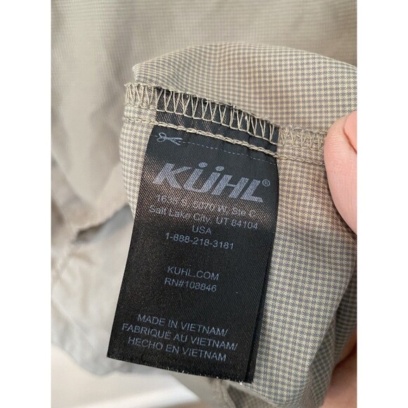 Kuhl Mountain Grown Shirt Men’s Large Snap Button Short Sleeve Hiking Gropcore - Picture 7 of 8